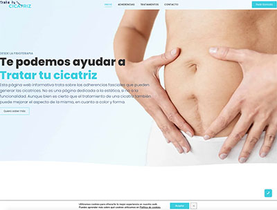 Website Trata tu cicatriz