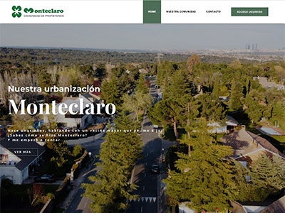 Website Urbanización Monteclaro